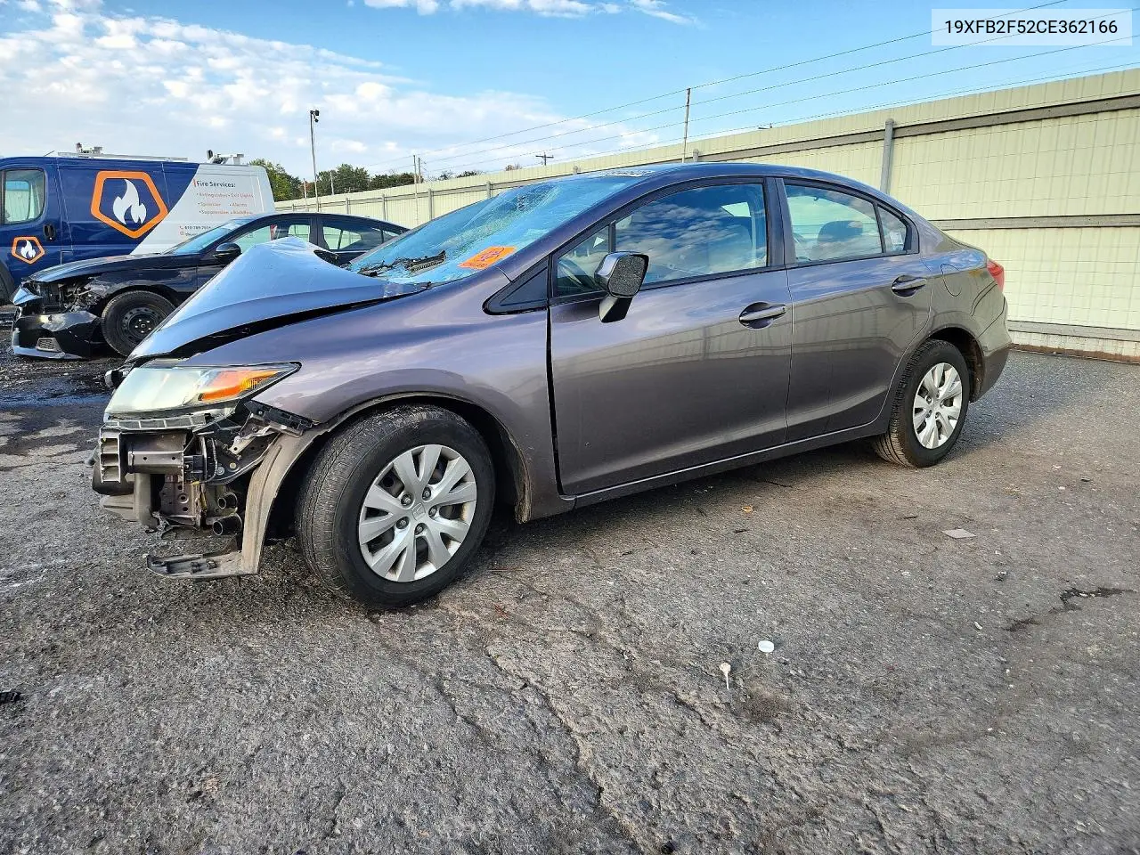 HONDA CIVIC 2012, VIN 19XFB2F52CE362166