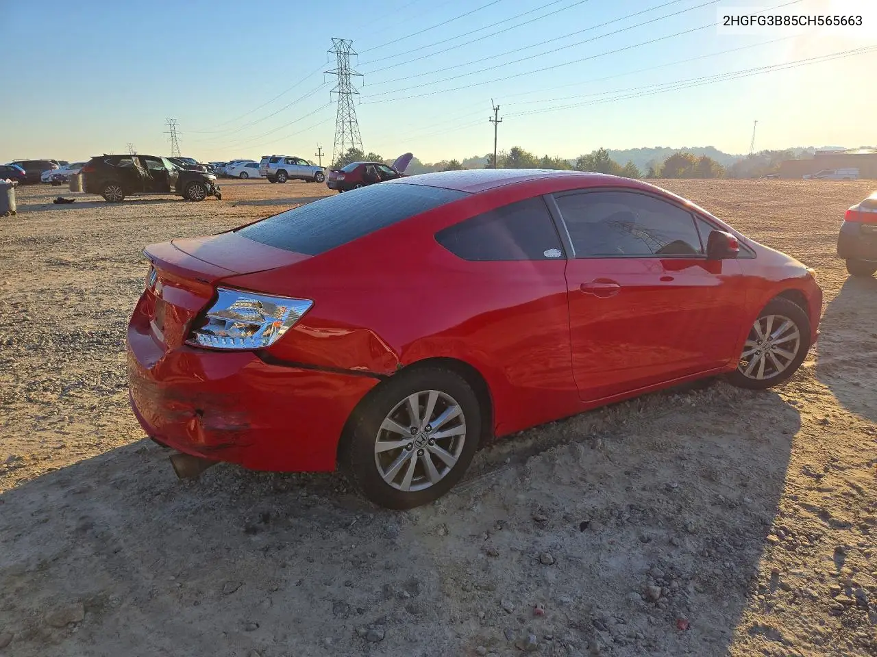 2012 HONDA CIVIC VIN 2HGFG3B85CH565663 — фото 3