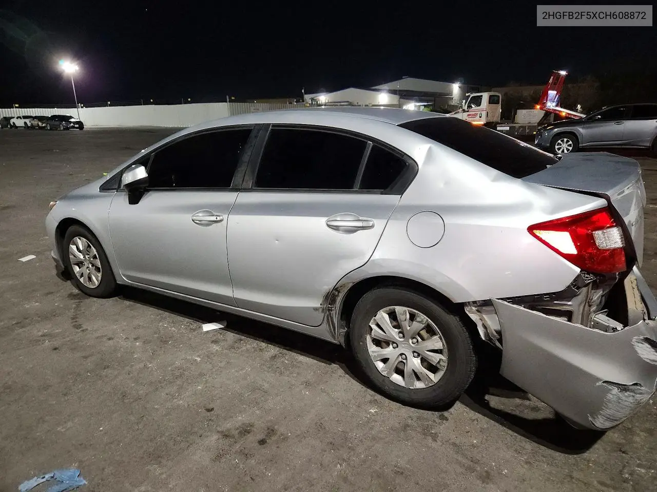 2012 HONDA CIVIC VIN 2HGFB2F5XCH608872 — фото 2