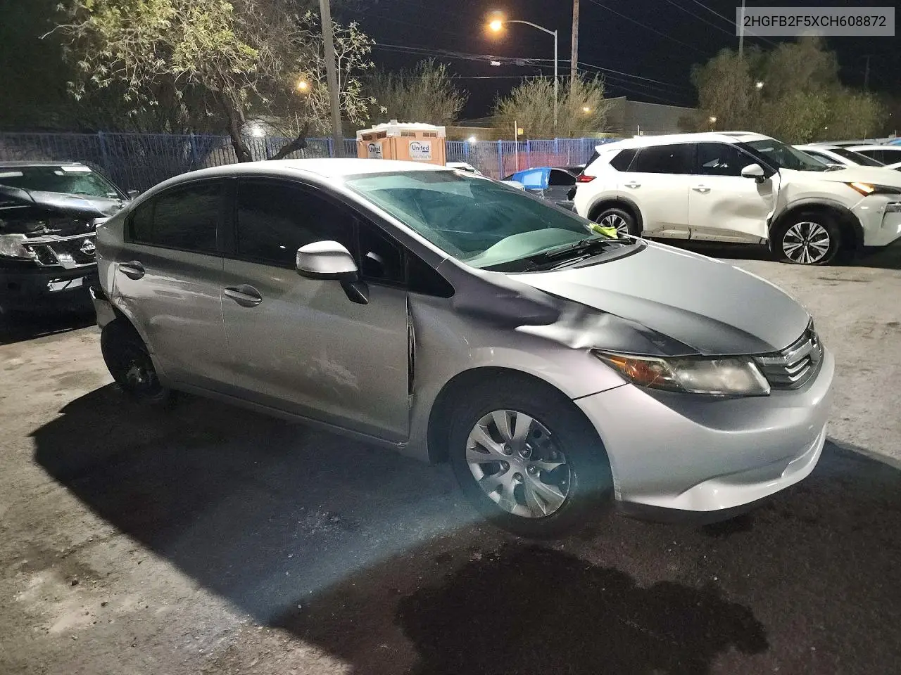 2012 HONDA CIVIC VIN 2HGFB2F5XCH608872 — фото 4