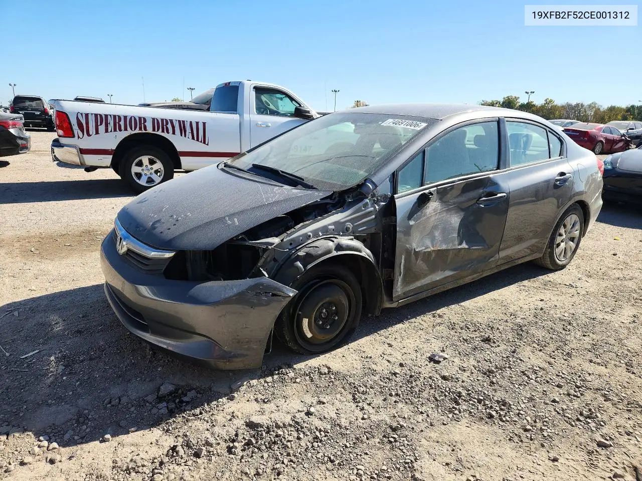 HONDA CIVIC 2012, VIN 19XFB2F52CE001312