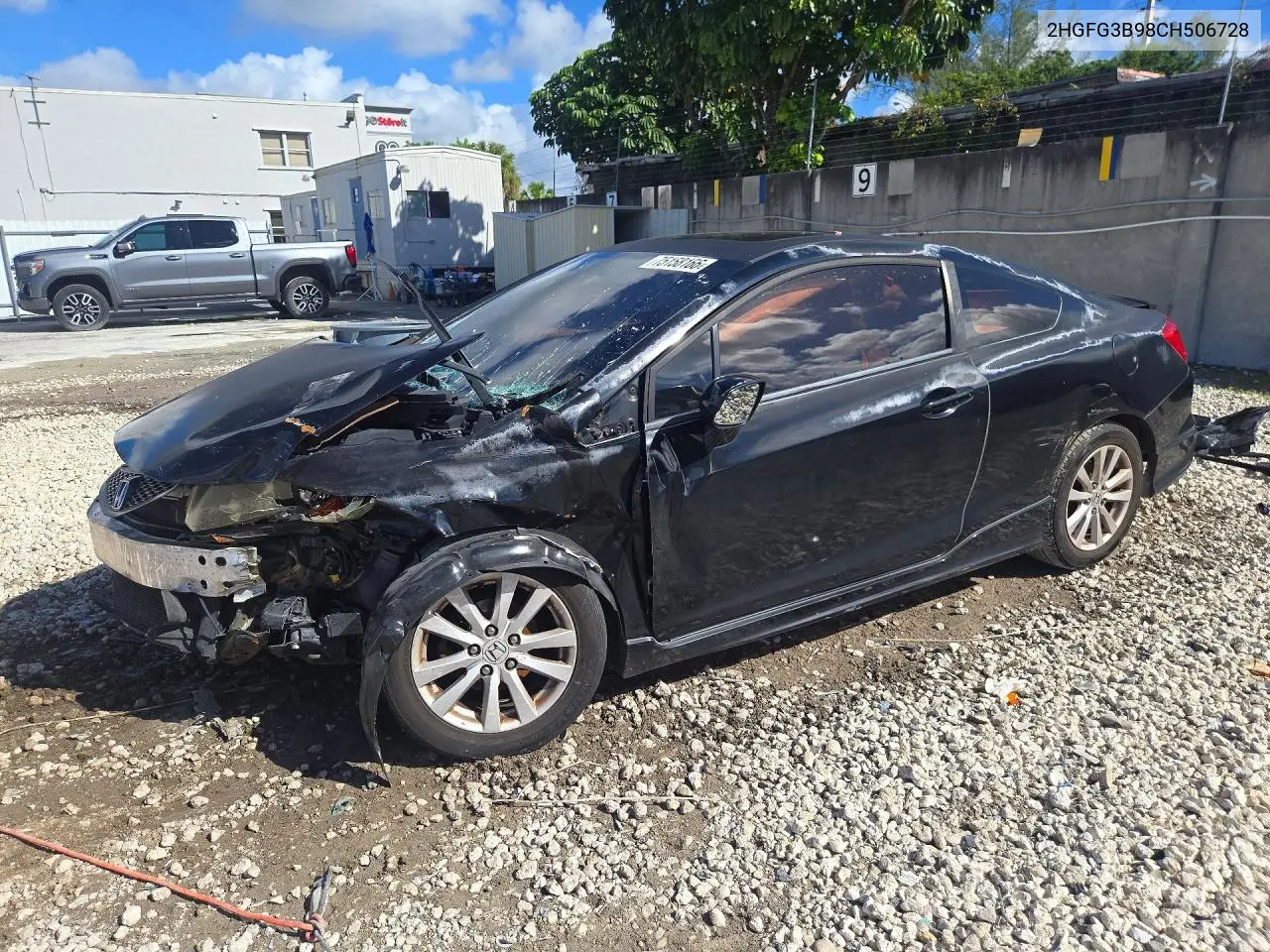 HONDA CIVIC 2012, VIN 2HGFG3B98CH506728