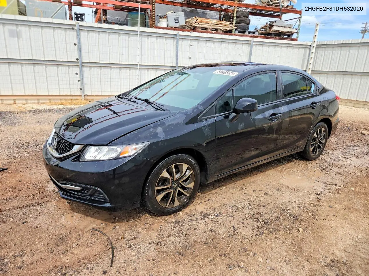 HONDA CIVIC 2013, VIN 2HGFB2F81DH532020