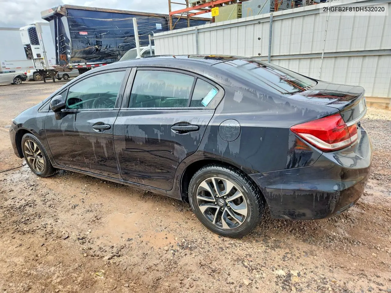 2013 HONDA CIVIC VIN 2HGFB2F81DH532020 — фото 2