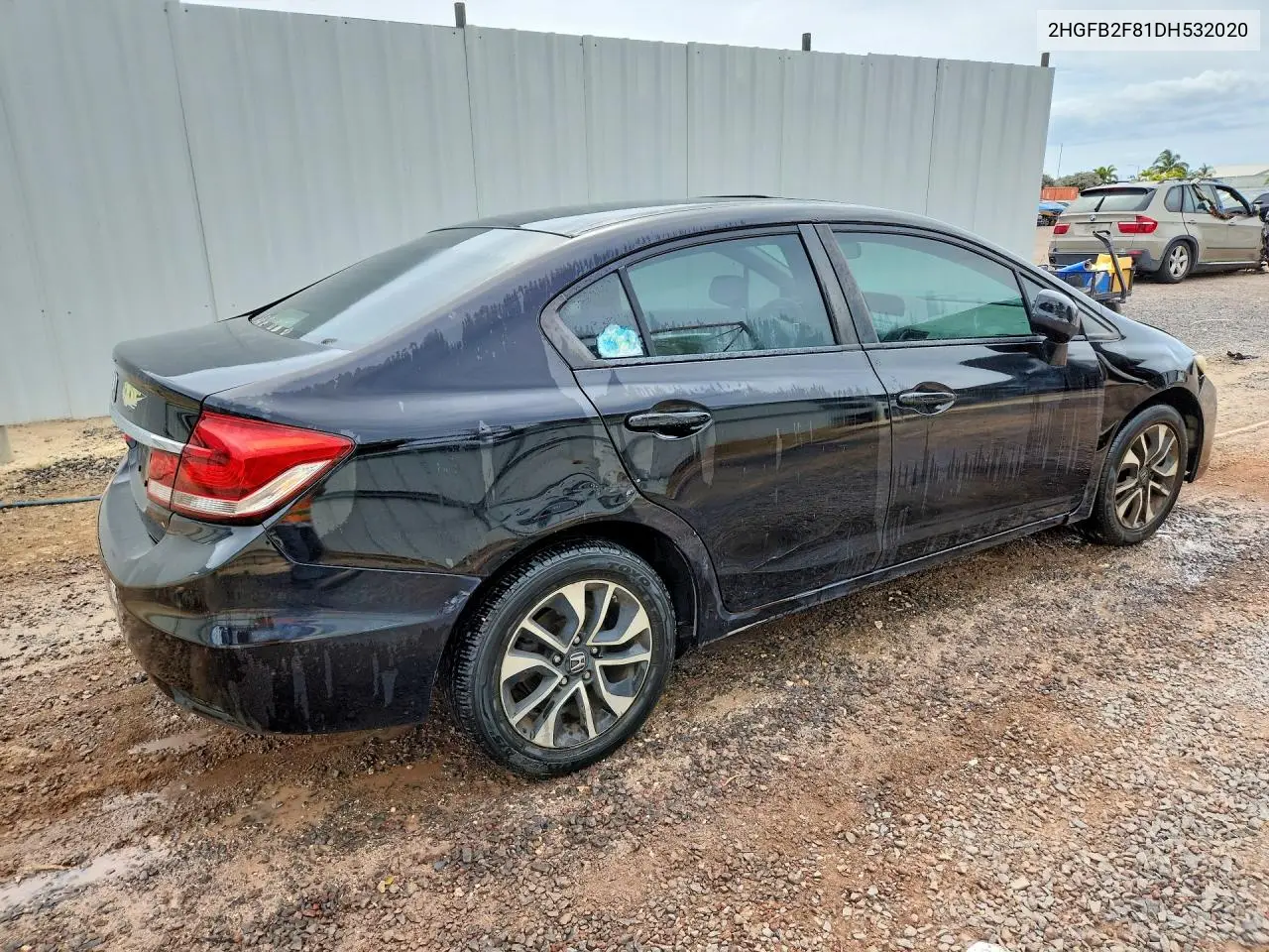 2013 HONDA CIVIC VIN 2HGFB2F81DH532020 — фото 3