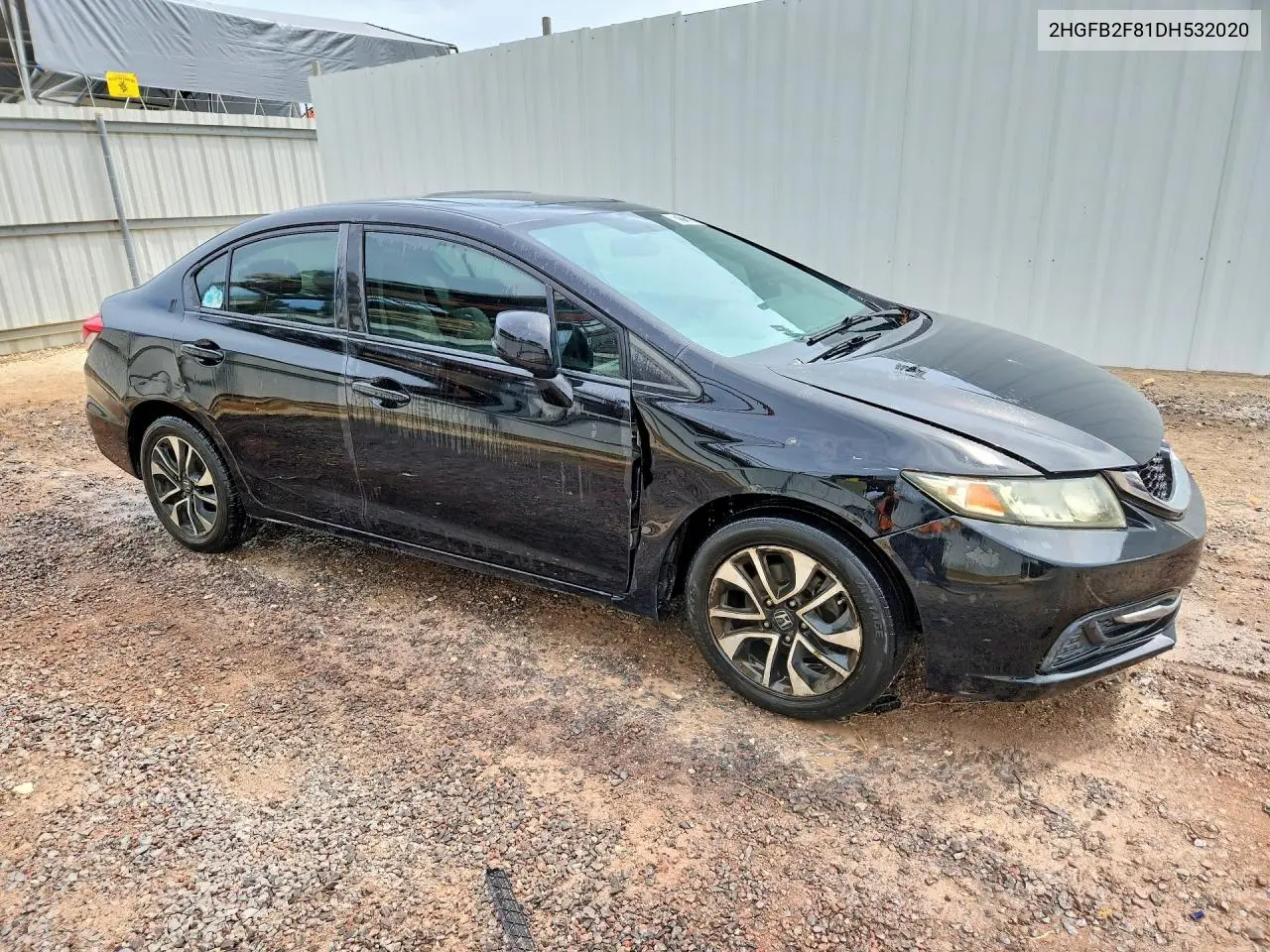 2013 HONDA CIVIC VIN 2HGFB2F81DH532020 — фото 4