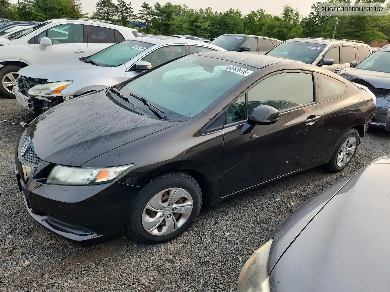 HONDA CIVIC 2013, VIN 2HGFG3B58DH531157