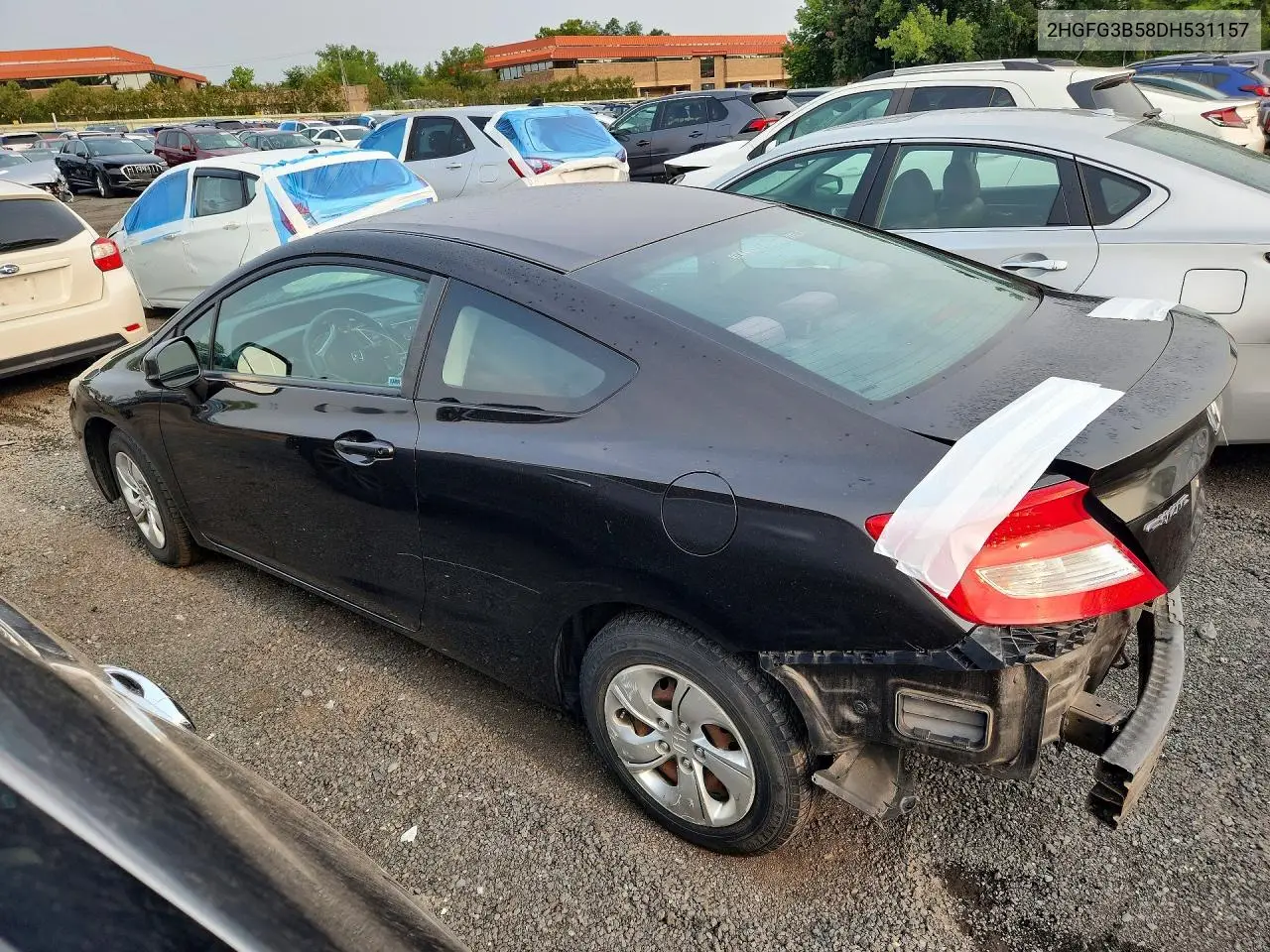 2013 HONDA CIVIC VIN 2HGFG3B58DH531157 — фото 2