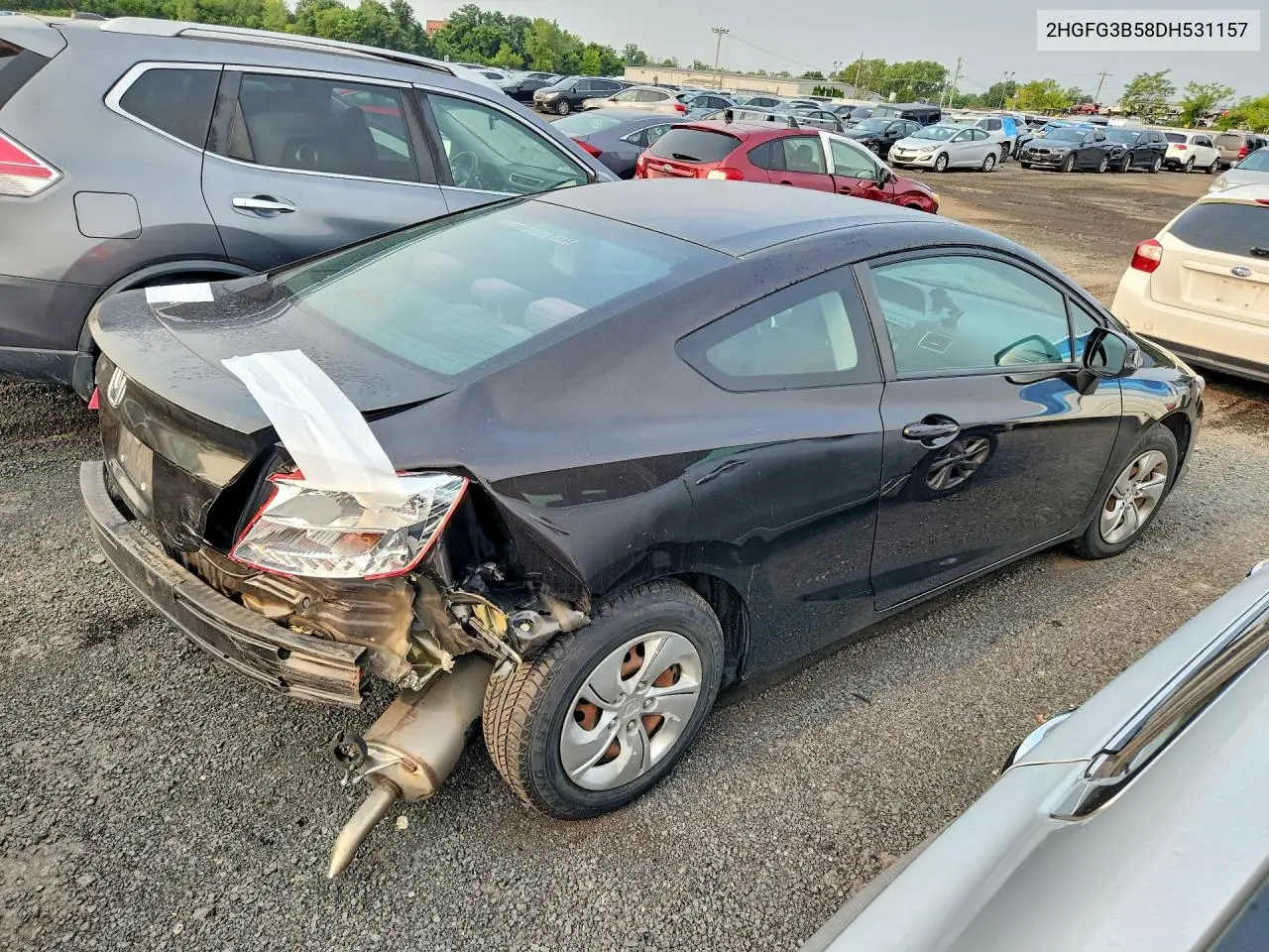 2013 HONDA CIVIC VIN 2HGFG3B58DH531157 — фото 3
