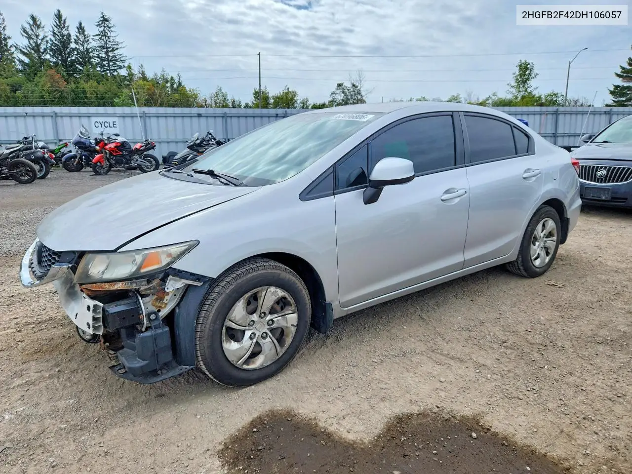 HONDA CIVIC 2013, VIN 2HGFB2F42DH106057