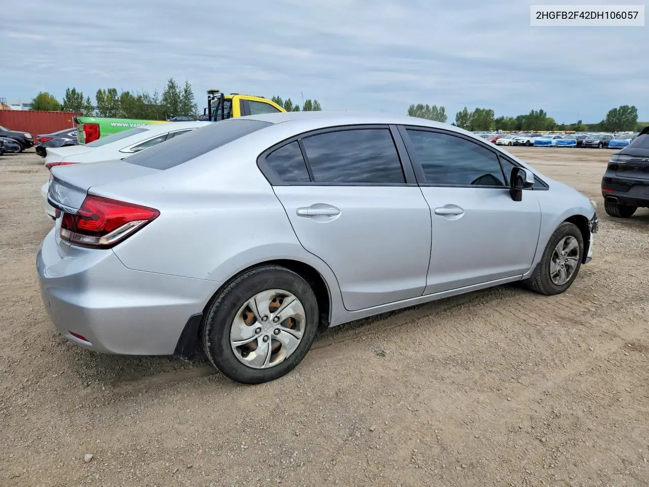 2013 HONDA CIVIC VIN 2HGFB2F42DH106057 — фото 3