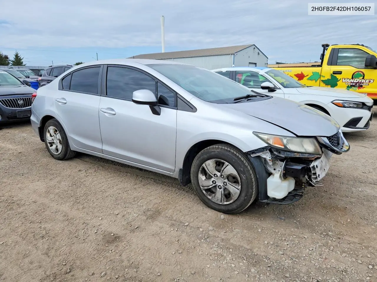 2013 HONDA CIVIC VIN 2HGFB2F42DH106057 — фото 4