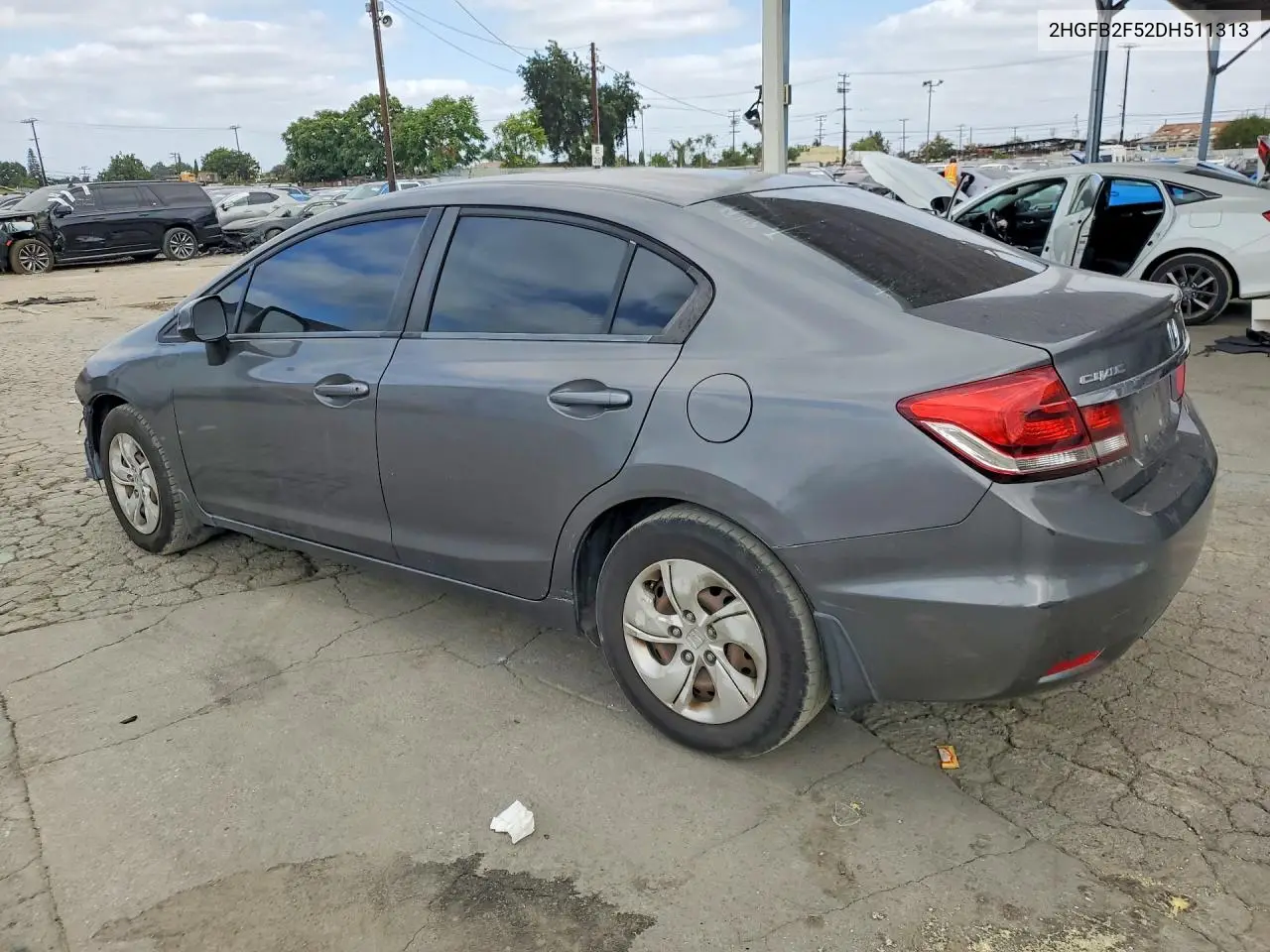 2013 HONDA CIVIC VIN 2HGFB2F52DH511313 — фото 2