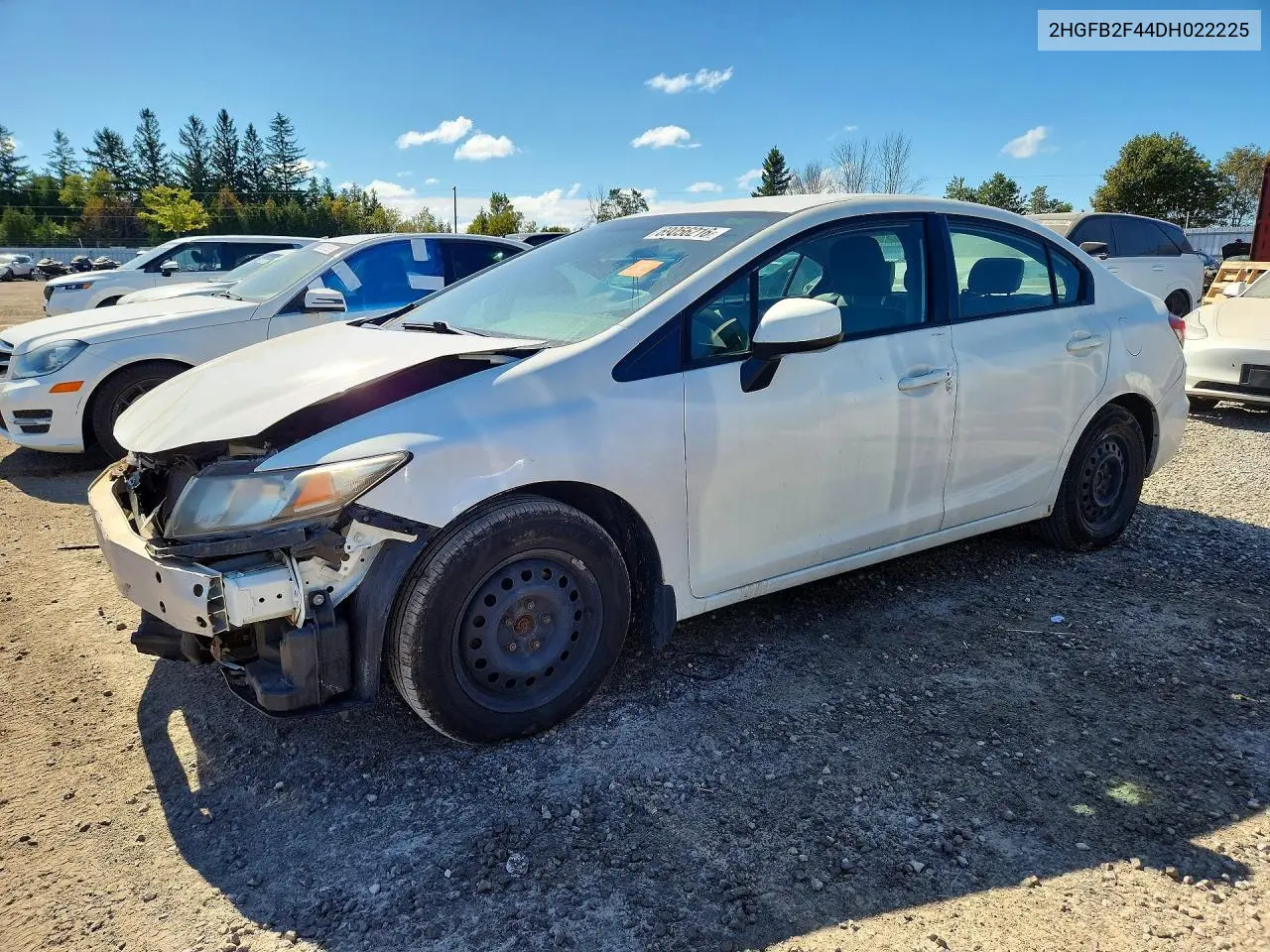 HONDA CIVIC 2013, VIN 2HGFB2F44DH022225