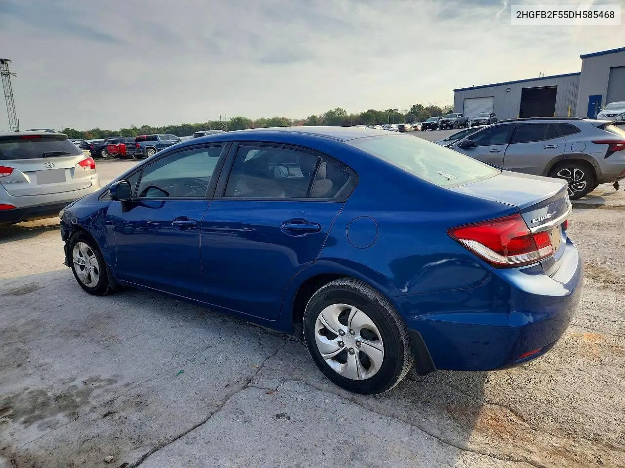 2013 HONDA CIVIC VIN 2HGFB2F55DH585468 — фото 2