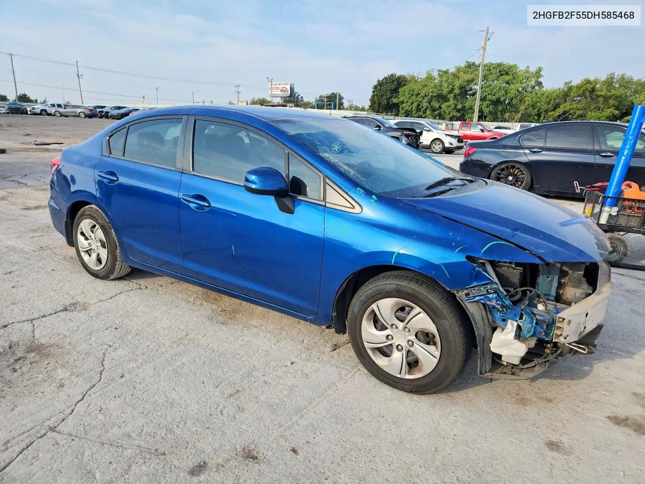 2013 HONDA CIVIC VIN 2HGFB2F55DH585468 — фото 4