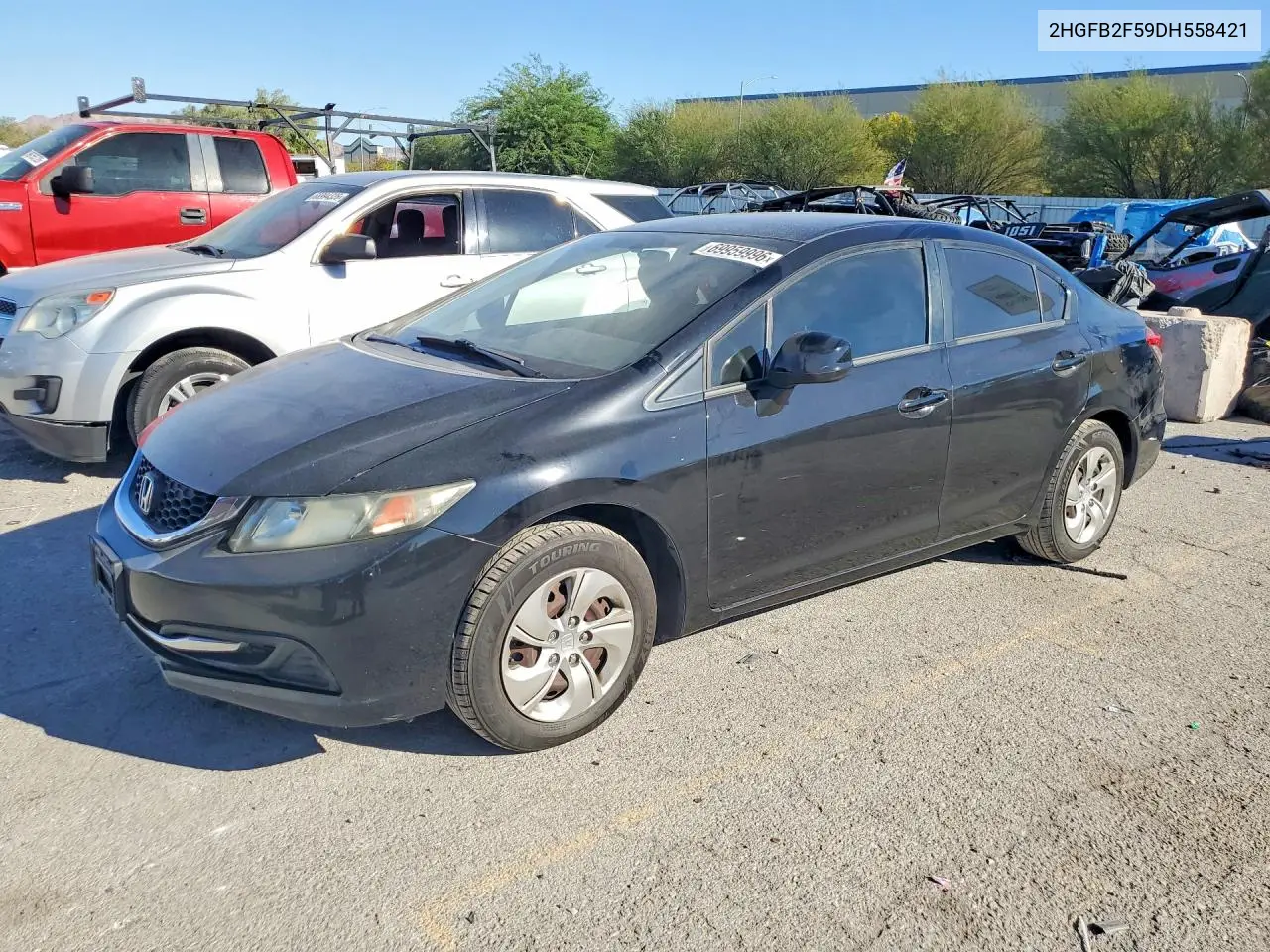 HONDA CIVIC 2013, VIN 2HGFB2F59DH558421