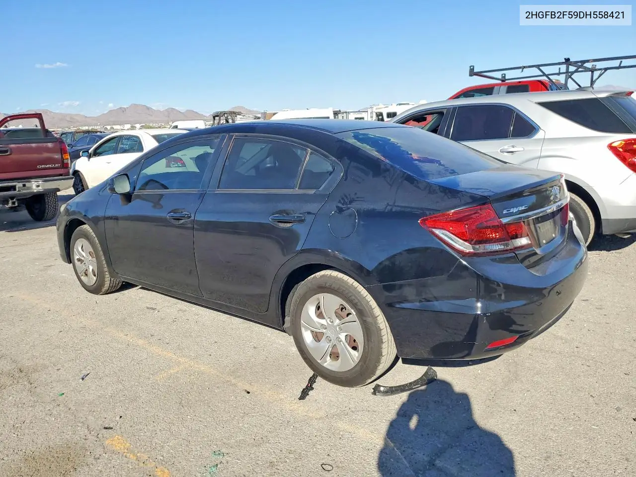 2013 HONDA CIVIC VIN 2HGFB2F59DH558421 — фото 2