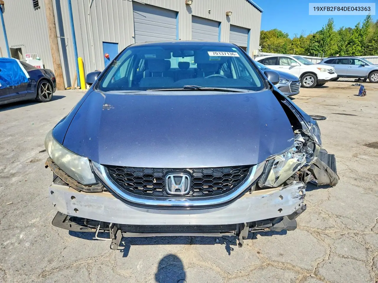 2013 HONDA CIVIC VIN 19XFB2F84DE043363 — фото 5