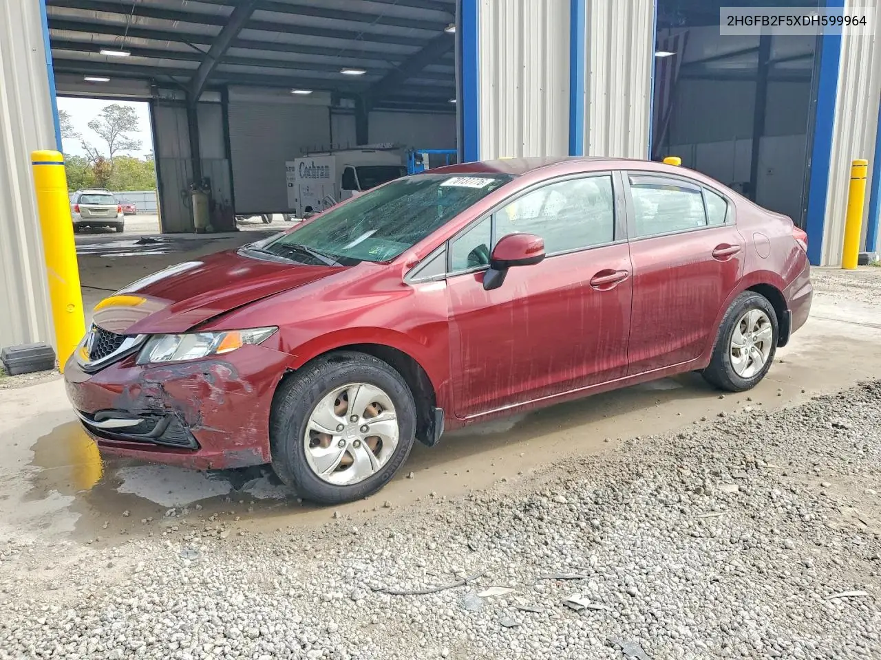 HONDA CIVIC 2013, VIN 2HGFB2F5XDH599964