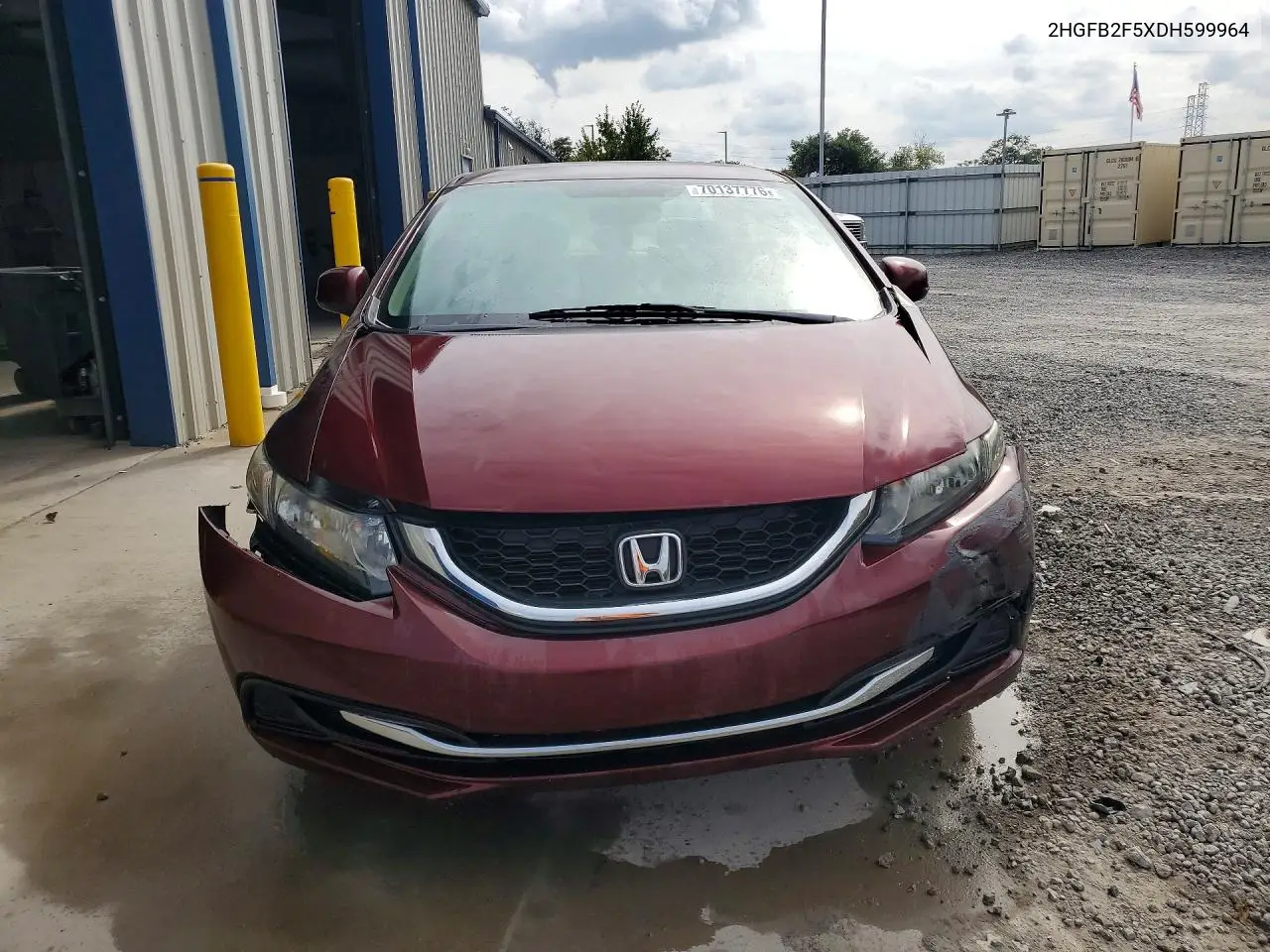 2013 HONDA CIVIC VIN 2HGFB2F5XDH599964 — фото 5