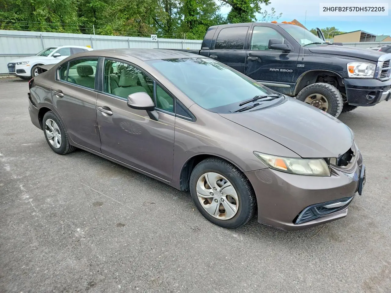 2013 HONDA CIVIC VIN 2HGFB2F57DH572205 — фото 4