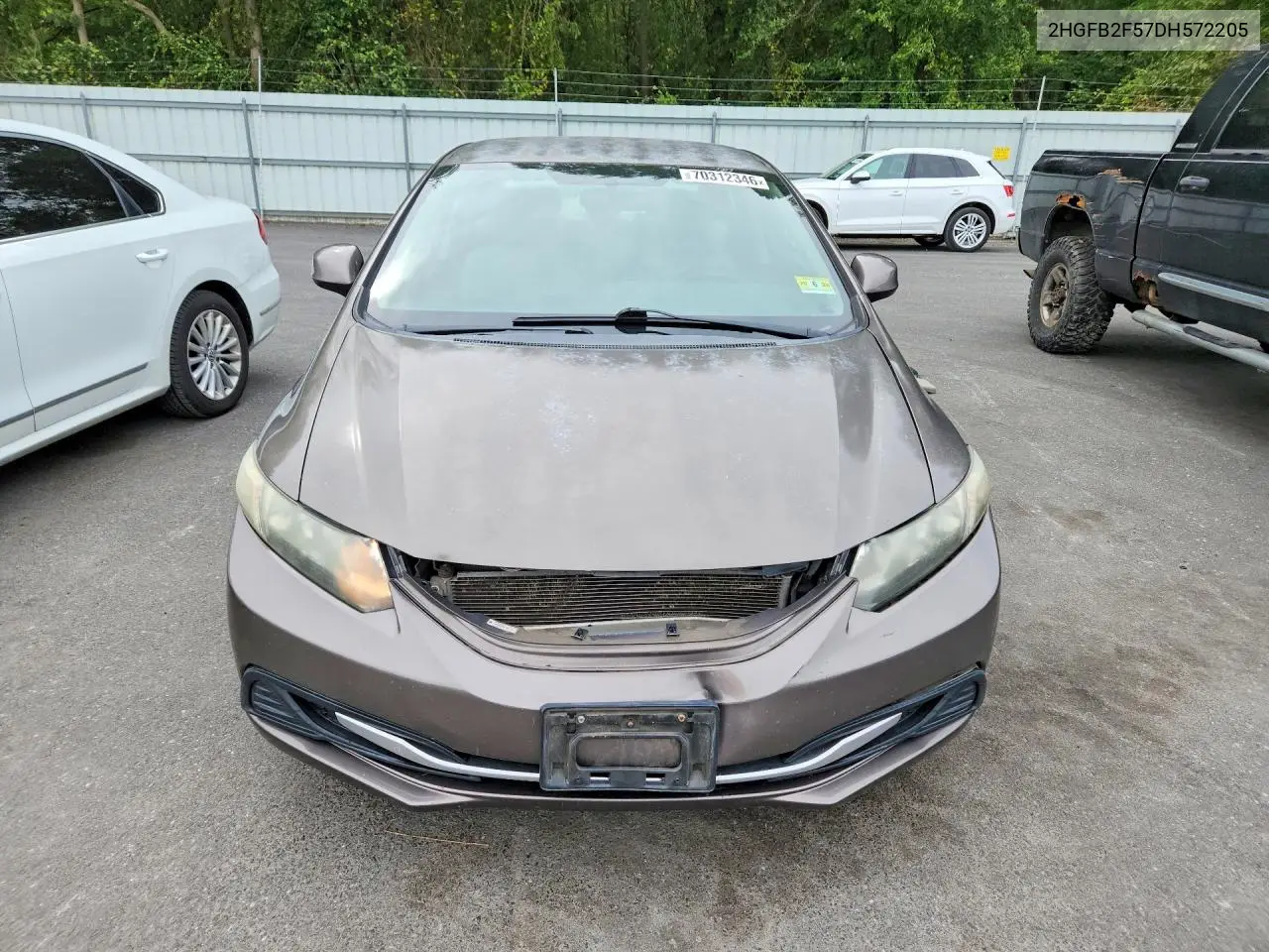 2013 HONDA CIVIC VIN 2HGFB2F57DH572205 — фото 5