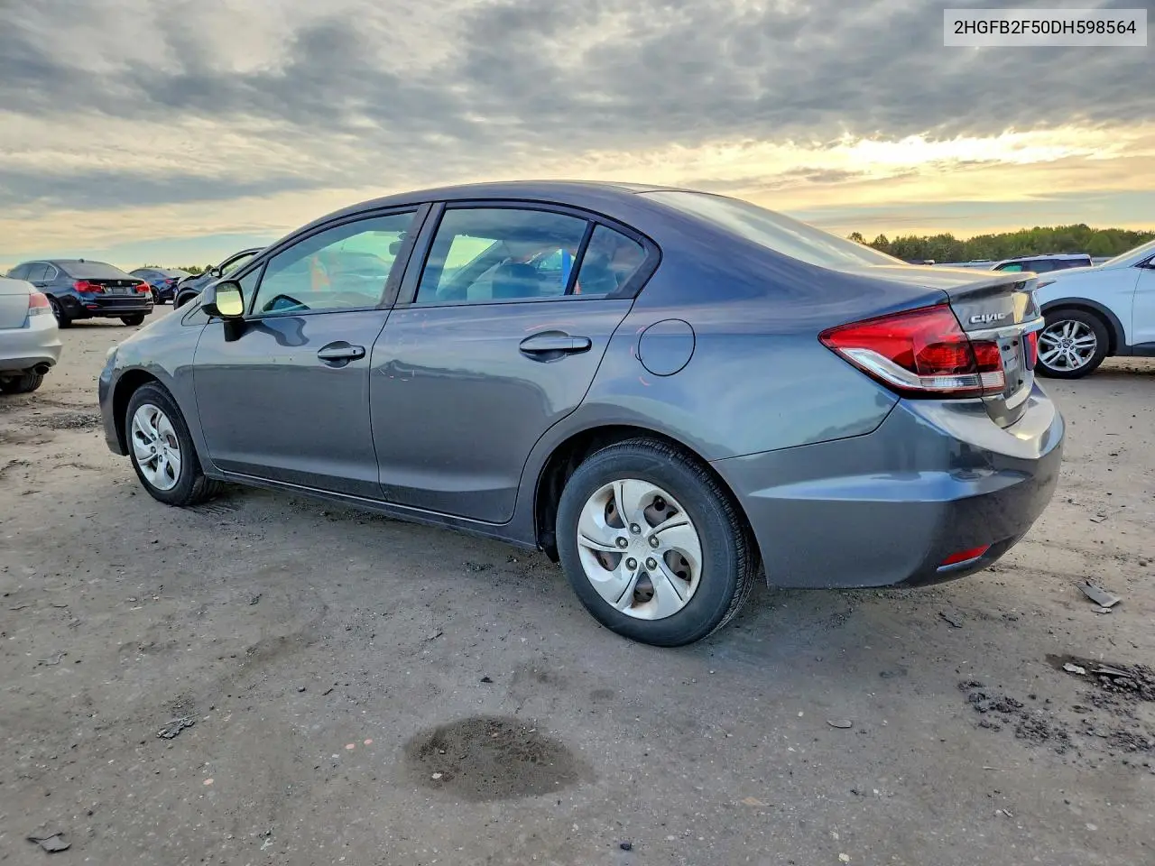 2013 HONDA CIVIC VIN 2HGFB2F50DH598564 — фото 2