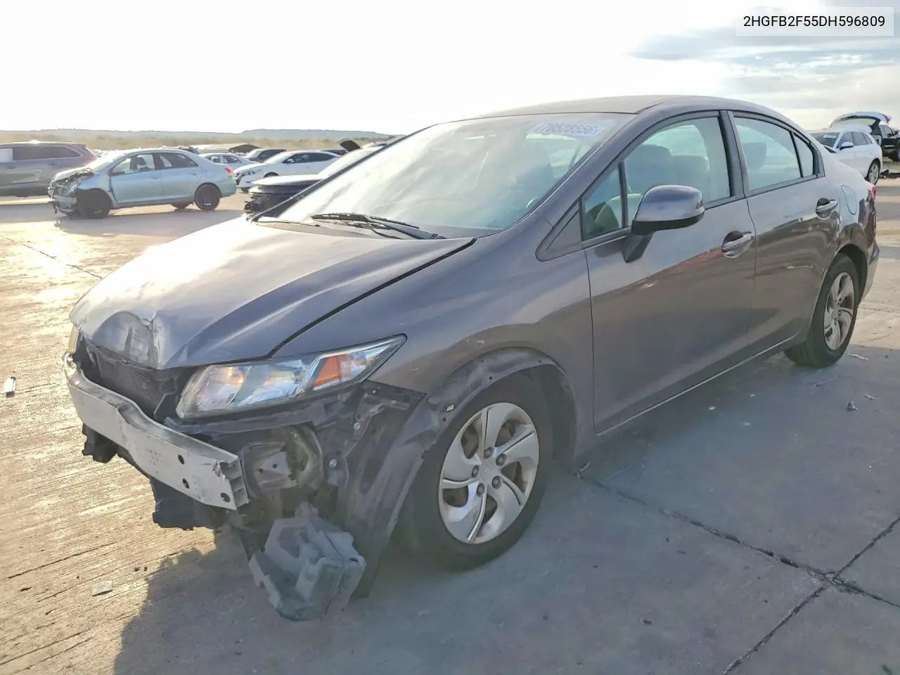HONDA CIVIC 2013, VIN 2HGFB2F55DH596809