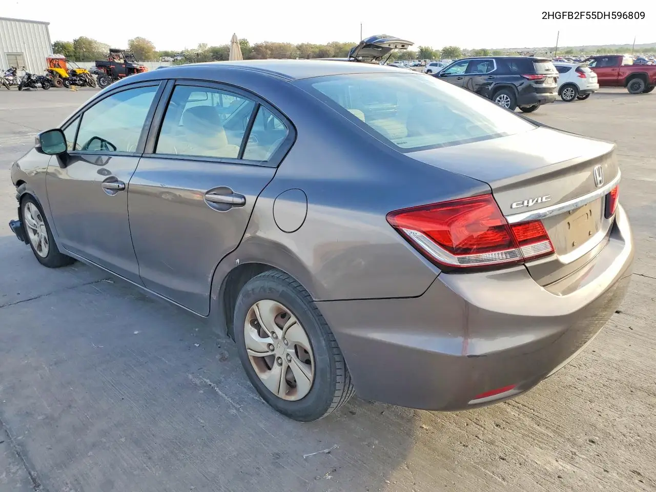 2013 HONDA CIVIC VIN 2HGFB2F55DH596809 — фото 2