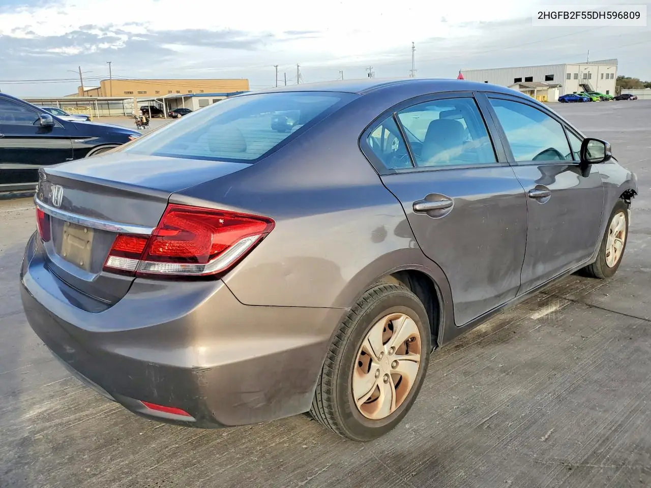 2013 HONDA CIVIC VIN 2HGFB2F55DH596809 — фото 3