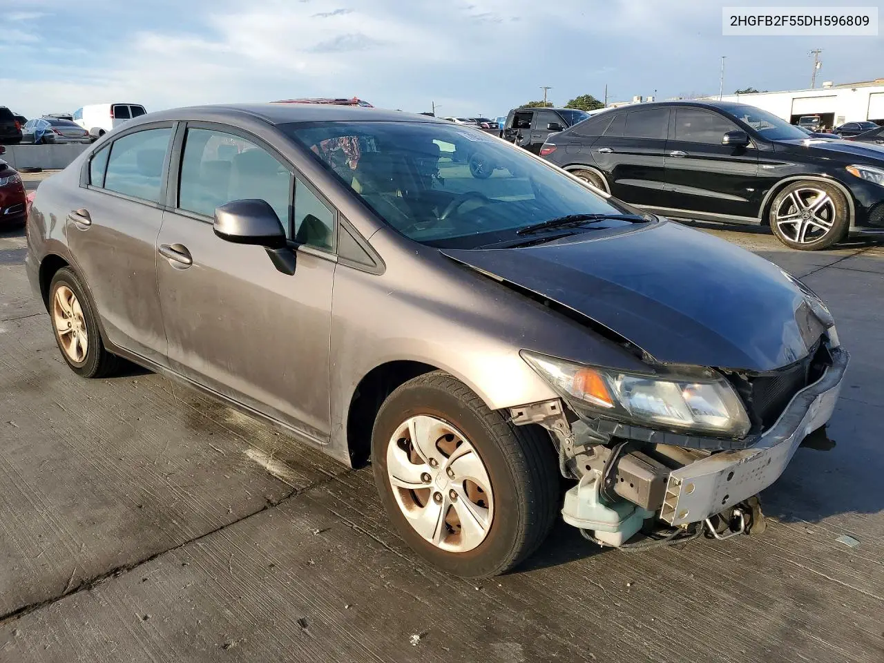 2013 HONDA CIVIC VIN 2HGFB2F55DH596809 — фото 4
