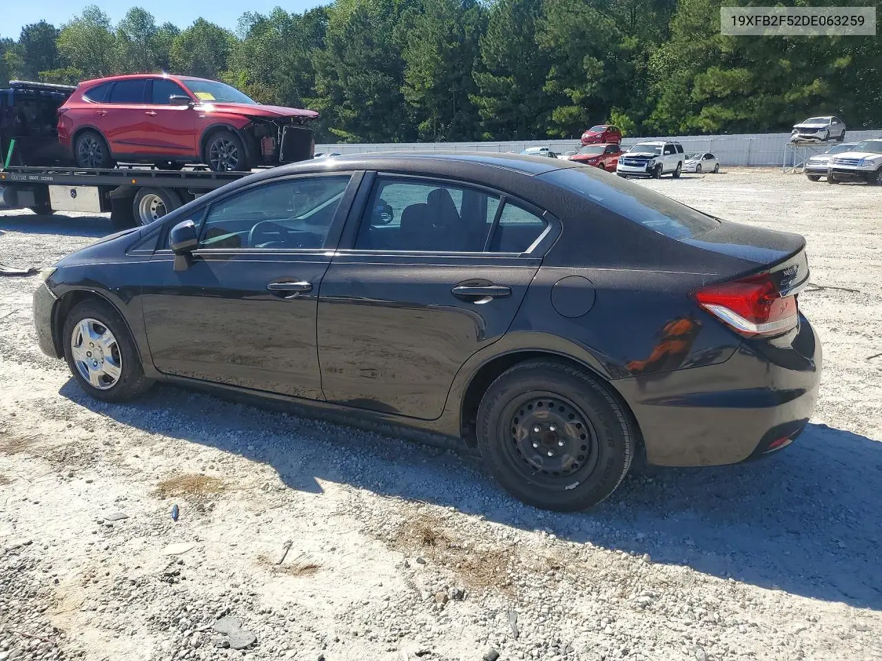 2013 HONDA CIVIC VIN 19XFB2F52DE063259 — фото 2