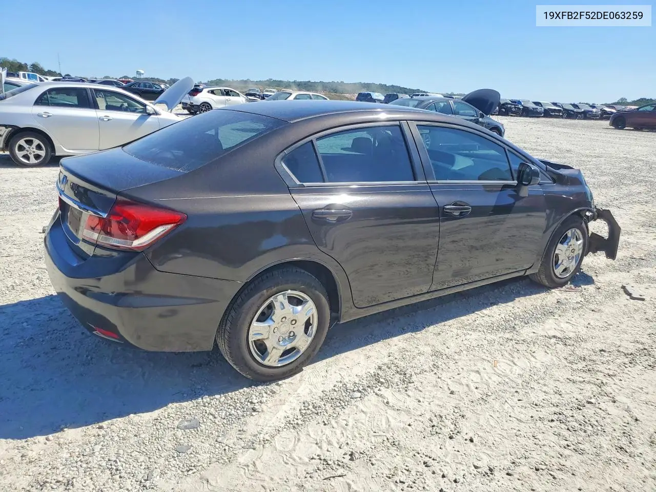 2013 HONDA CIVIC VIN 19XFB2F52DE063259 — фото 3
