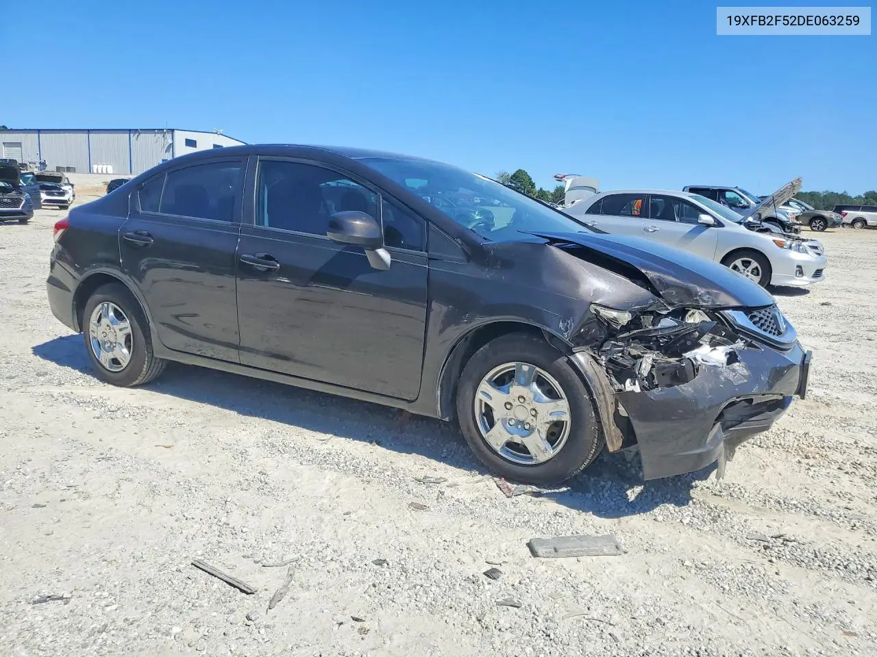 2013 HONDA CIVIC VIN 19XFB2F52DE063259 — фото 4