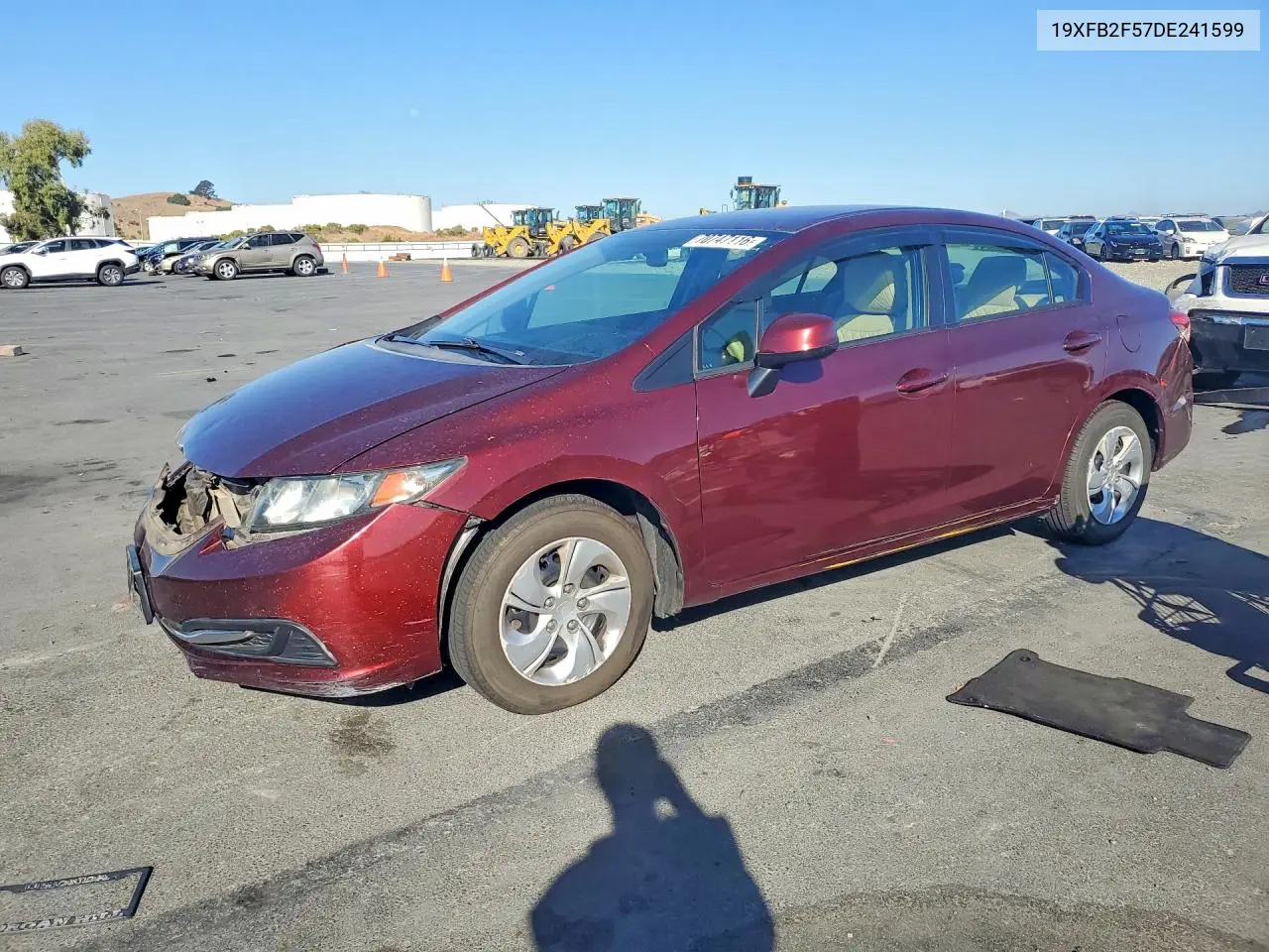 HONDA CIVIC 2013, VIN 19XFB2F57DE241599