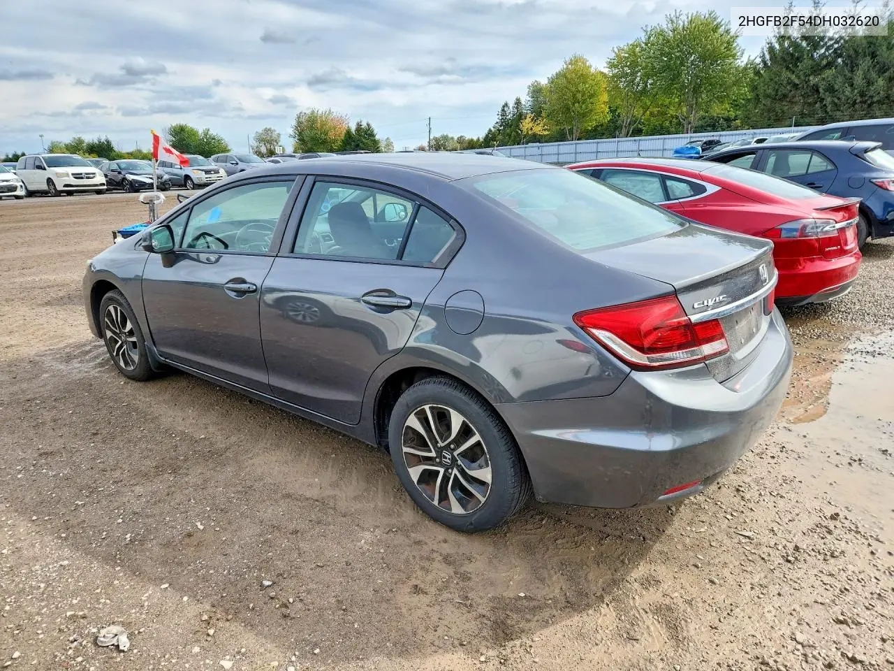 2013 HONDA CIVIC VIN 2HGFB2F54DH032620 — фото 2