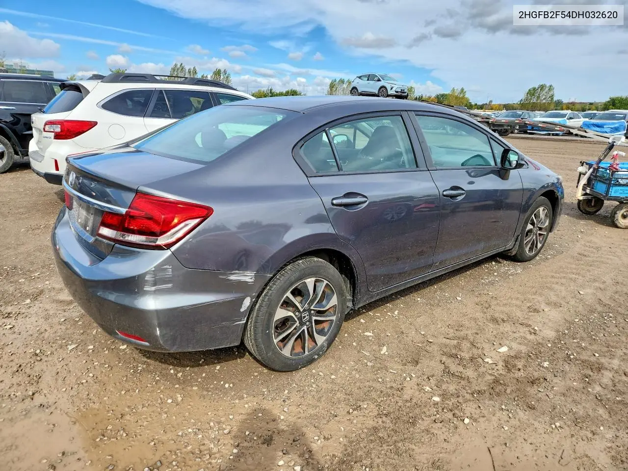 2013 HONDA CIVIC VIN 2HGFB2F54DH032620 — фото 3