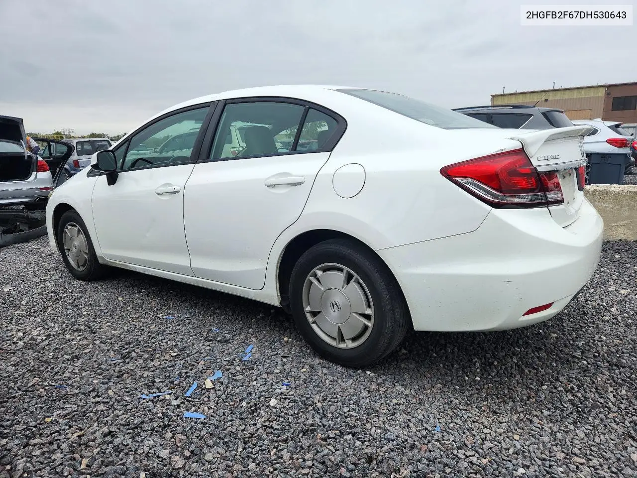2013 HONDA CIVIC VIN 2HGFB2F67DH530643 — фото 2