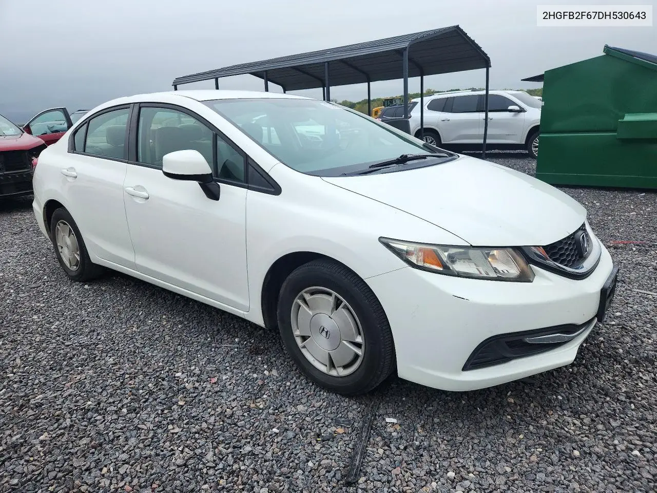 2013 HONDA CIVIC VIN 2HGFB2F67DH530643 — фото 4
