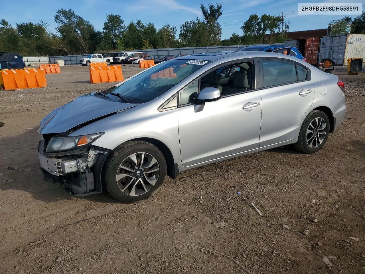 HONDA CIVIC 2013, VIN 2HGFB2F98DH558591
