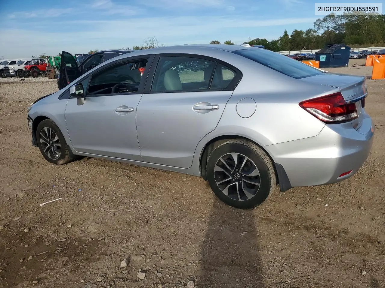 2013 HONDA CIVIC VIN 2HGFB2F98DH558591 — фото 2