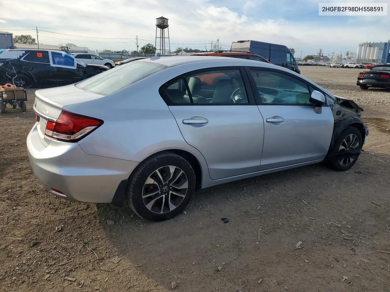 2013 HONDA CIVIC VIN 2HGFB2F98DH558591 — фото 3