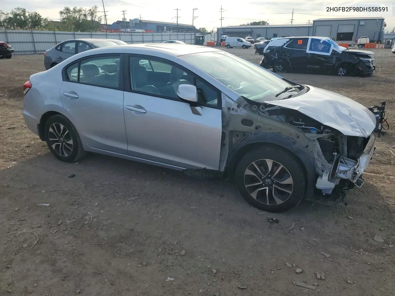 2013 HONDA CIVIC VIN 2HGFB2F98DH558591 — фото 4