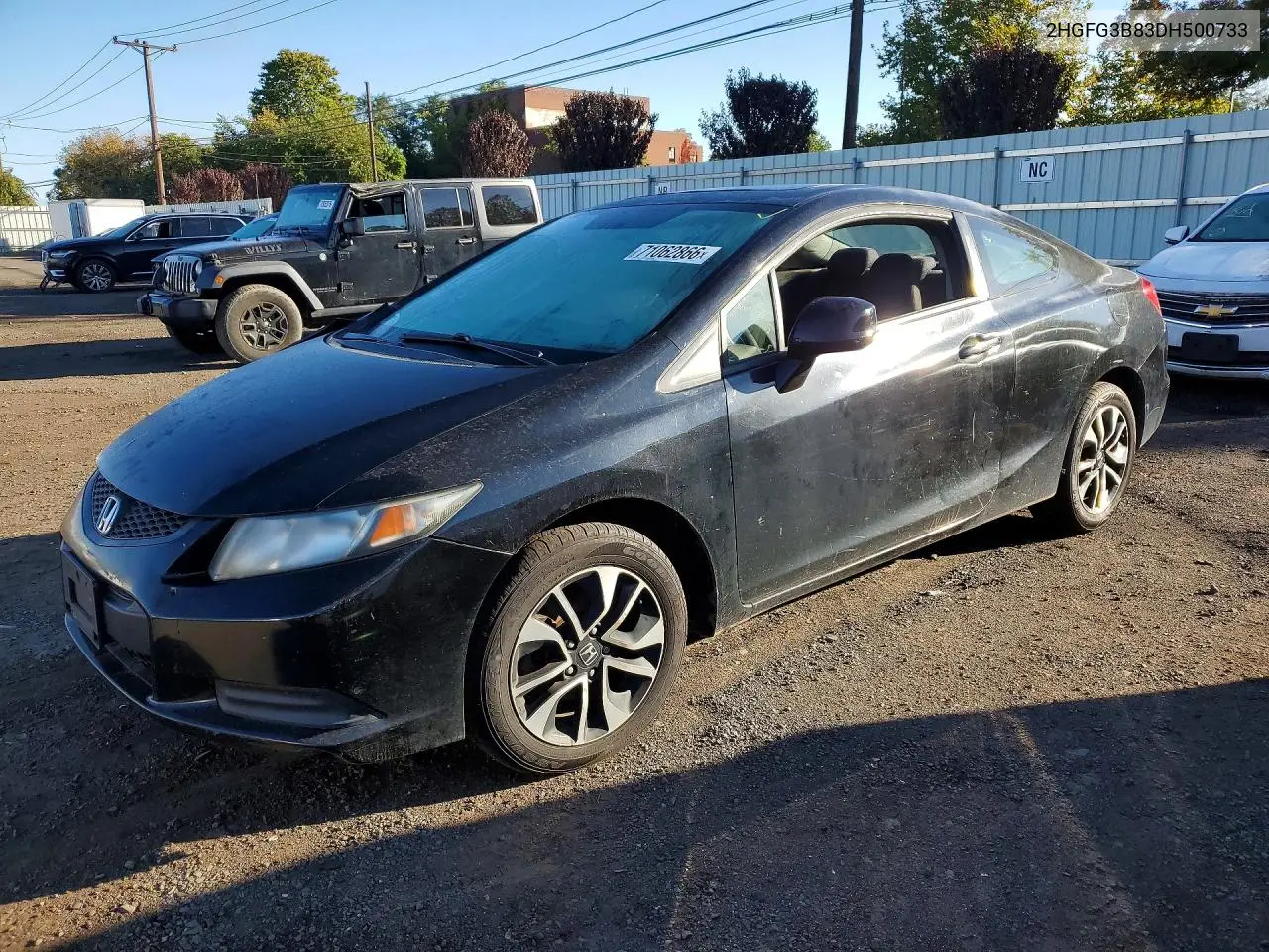 HONDA CIVIC 2013, VIN 2HGFG3B83DH500733