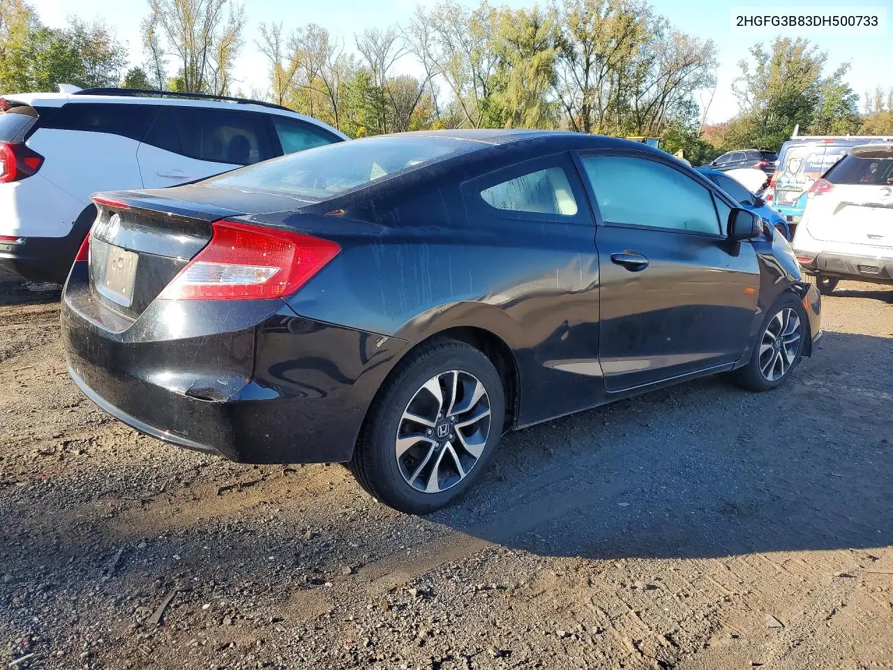2013 HONDA CIVIC VIN 2HGFG3B83DH500733 — фото 3