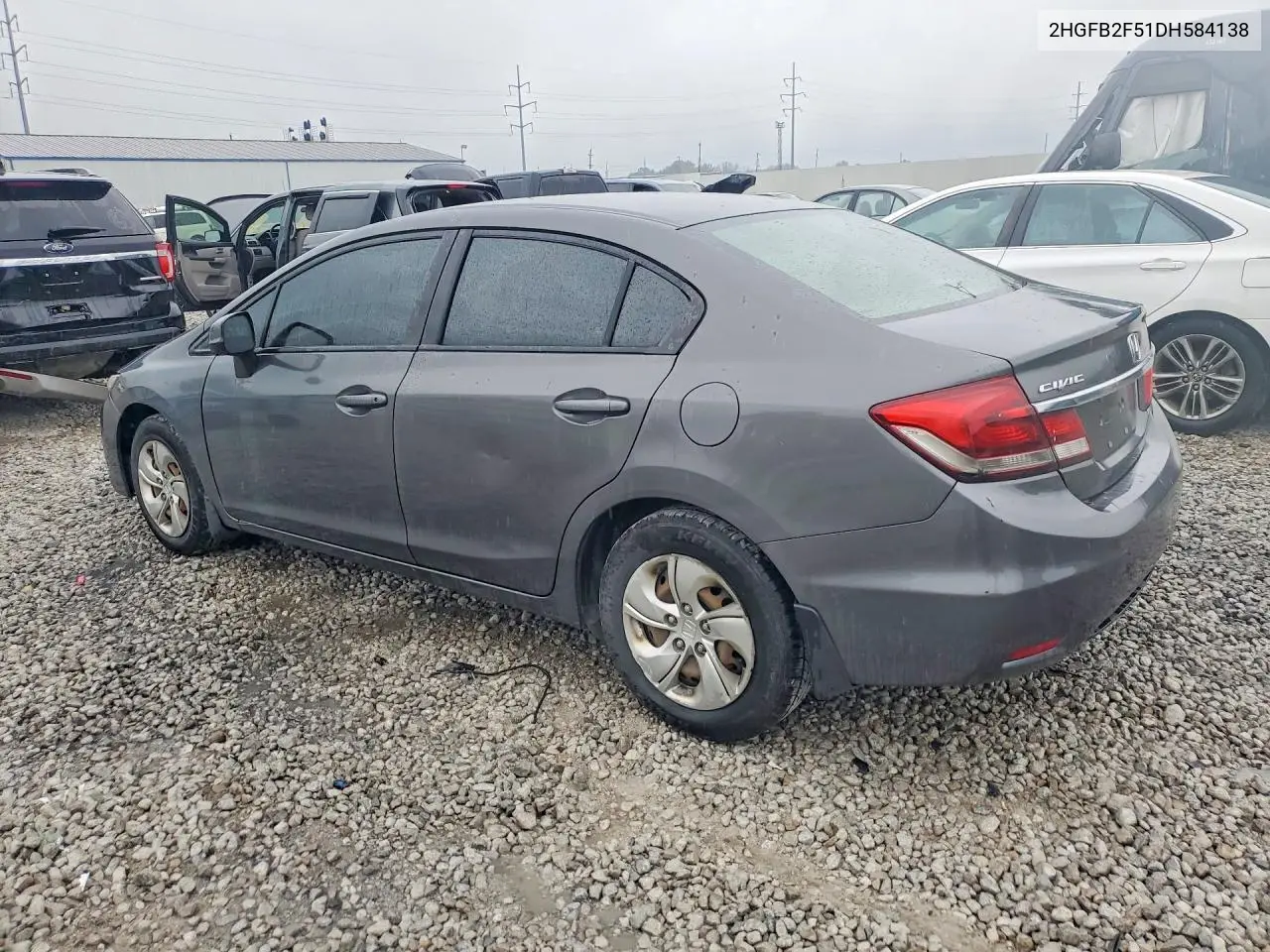 2013 HONDA CIVIC VIN 2HGFB2F51DH584138 — фото 2