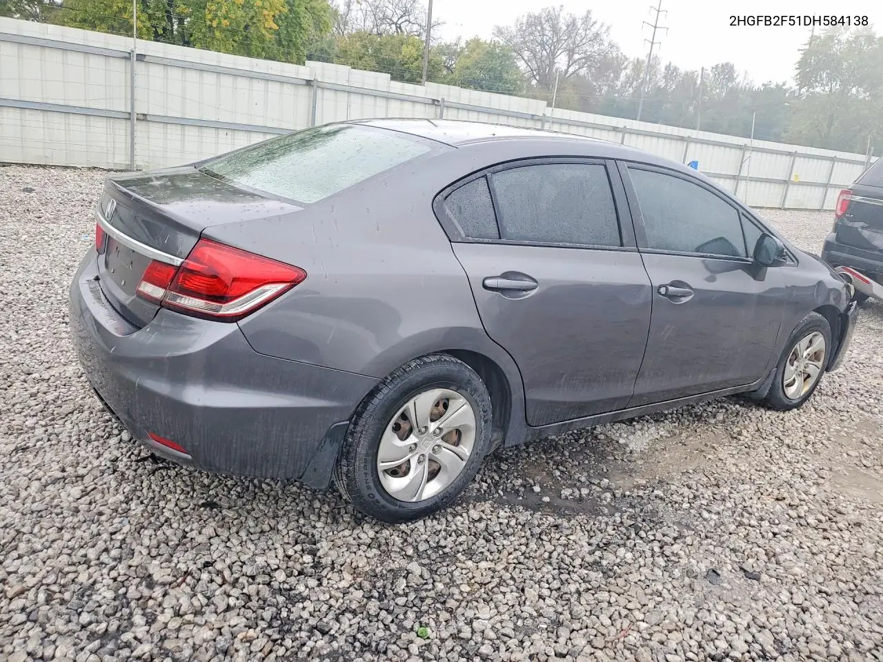 2013 HONDA CIVIC VIN 2HGFB2F51DH584138 — фото 3