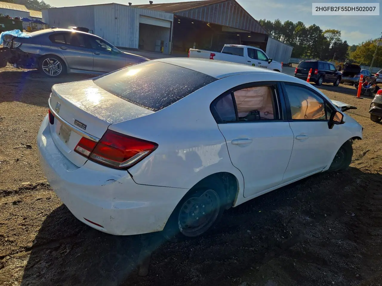 2013 HONDA CIVIC VIN 2HGFB2F55DH502007 — фото 3