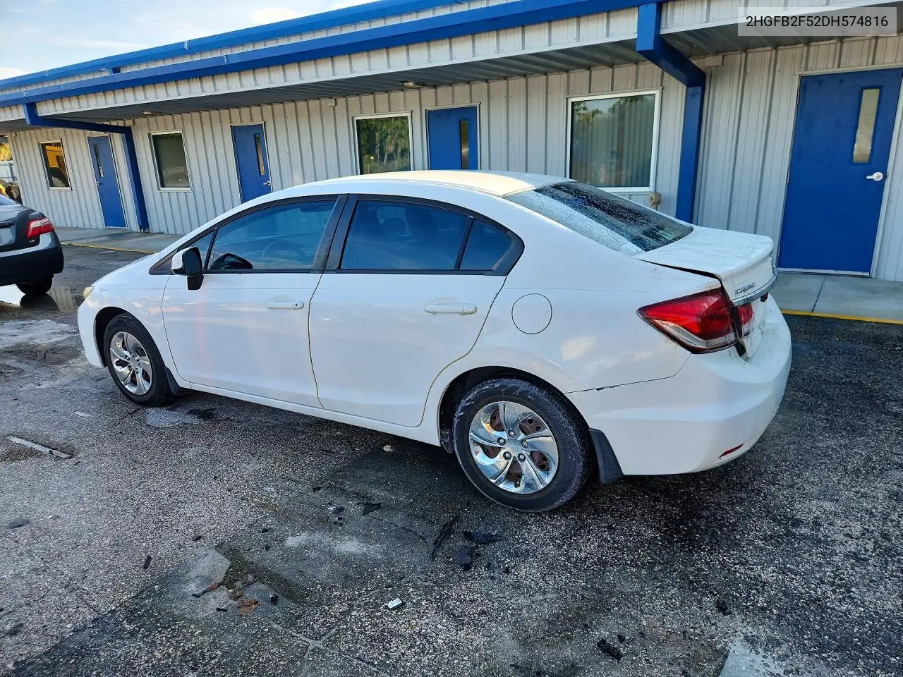 2013 HONDA CIVIC VIN 2HGFB2F52DH574816 — фото 2